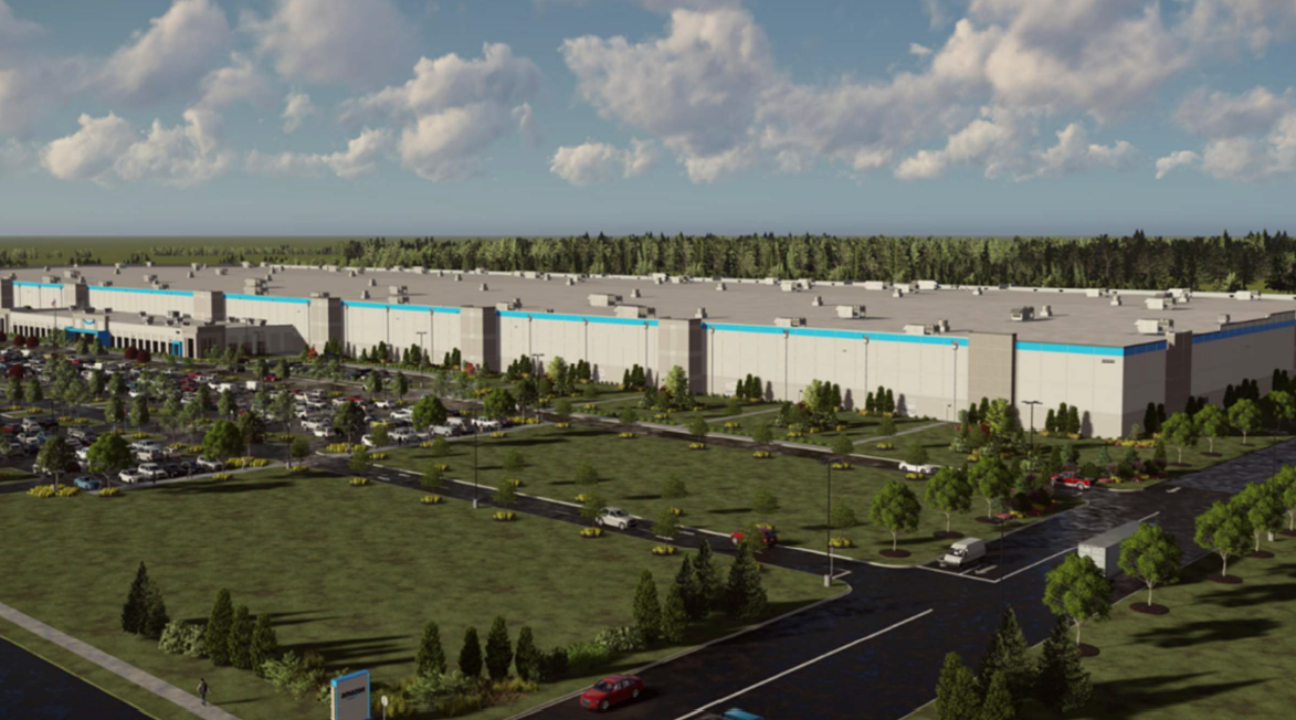 Warehouse building rendering for conceptual and illustrative purposes only. 